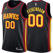 Atlanta Hawks #00 George Feigenbaum Jersey -Black