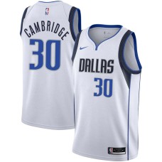 Dallas Mavericks #30 Dexter Cambridge Jersey -White