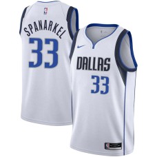 Dallas Mavericks #33 Jim Spanarkel Jersey -White