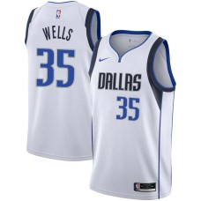 Dallas Mavericks #35 Bubba Wells Jersey -White