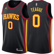 Atlanta Hawks #0 Jeff Teague Jersey -Black