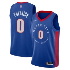 Detroit Pistons #0 Olden Polynice Jersey -MOTOR CITY DETROIT. MICHIGAN 2020-2021 City