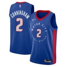 Detroit Pistons #2 Cade Cunningham Jersey -MOTOR CITY DETROIT. MICHIGAN 2020-2021 City