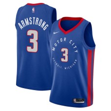 Detroit Pistons #3 Curly Armstrong Jersey -MOTOR CITY DETROIT. MICHIGAN 2020-2021 City