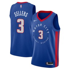 Detroit Pistons #3 Brad Sellers Jersey -MOTOR CITY DETROIT. MICHIGAN 2020-2021 City