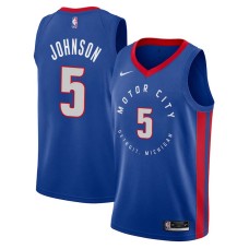 Detroit Pistons #5 Ralph Johnson Jersey -MOTOR CITY DETROIT. MICHIGAN 2020-2021 City