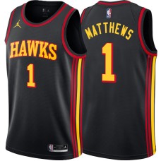 Atlanta Hawks #1 Wes Matthews Jersey -Black