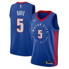 Detroit Pistons #5 Austin Daye Jersey -MOTOR CITY DETROIT. MICHIGAN 2020-2021 City