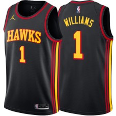 Atlanta Hawks #1 Gus Williams Jersey -Black