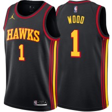 Atlanta Hawks #1 Leon Wood Jersey -Black