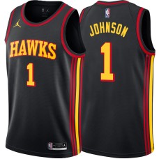 Atlanta Hawks #1 DerMarr Johnson Jersey -Black