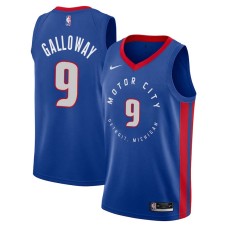 Detroit Pistons #9 Langston Galloway Jersey -MOTOR CITY DETROIT. MICHIGAN 2020-2021 City