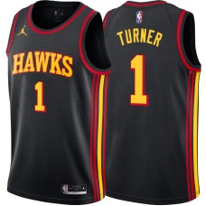 Atlanta Hawks #1 Evan Turner Jersey -Black