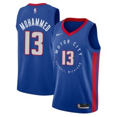 Detroit Pistons #13 Nazr Mohammed Jersey -MOTOR CITY DETROIT. MICHIGAN 2020-2021 City