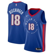 Detroit Pistons #18 Terry Dischinger Jersey -MOTOR CITY DETROIT. MICHIGAN 2020-2021 City