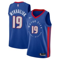 Detroit Pistons #19 Svi Mykhailiuk Jersey -MOTOR CITY DETROIT. MICHIGAN 2020-2021 City