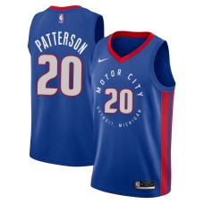 Detroit Pistons #20 George Patterson Jersey -MOTOR CITY DETROIT. MICHIGAN 2020-2021 City