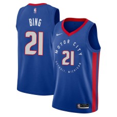 Detroit Pistons #21 Dave Bing Jersey -MOTOR CITY DETROIT. MICHIGAN 2020-2021 City