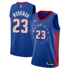 Detroit Pistons #23 Tom Workman Jersey -MOTOR CITY DETROIT. MICHIGAN 2020-2021 City