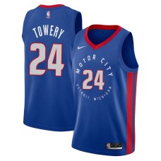 Detroit Pistons #24 Blackie Towery Jersey -MOTOR CITY DETROIT. MICHIGAN 2020-2021 City