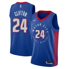 Detroit Pistons #24 Nat Clifton Jersey -MOTOR CITY DETROIT. MICHIGAN 2020-2021 City