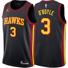 Atlanta Hawks #3 John O'Boyle Jersey -Black