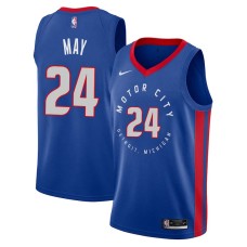 Detroit Pistons #24 Scott May Jersey -MOTOR CITY DETROIT. MICHIGAN 2020-2021 City