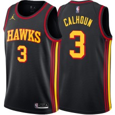 Atlanta Hawks #3 Bill Calhoun Jersey -Black