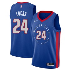 Detroit Pistons #24 Kalin Lucas Jersey -MOTOR CITY DETROIT. MICHIGAN 2020-2021 City