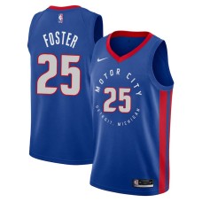 Detroit Pistons #25 Fred Foster Jersey -MOTOR CITY DETROIT. MICHIGAN 2020-2021 City