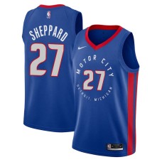 Detroit Pistons #27 Steve Sheppard Jersey -MOTOR CITY DETROIT. MICHIGAN 2020-2021 City