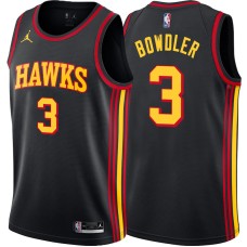 Atlanta Hawks #3 Cal Bowdler Jersey -Black