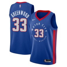 Detroit Pistons #33 Dave Greenwood Jersey -MOTOR CITY DETROIT. MICHIGAN 2020-2021 City