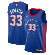 Detroit Pistons #33 Greg Anderson Jersey -MOTOR CITY DETROIT. MICHIGAN 2020-2021 City