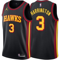 Atlanta Hawks #3 Al Harrington Jersey -Black