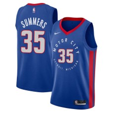 Detroit Pistons #35 DaJuan Summers Jersey -MOTOR CITY DETROIT. MICHIGAN 2020-2021 City