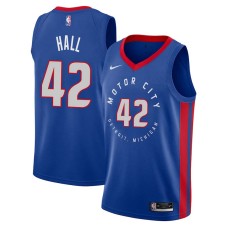 Detroit Pistons #42 Donta Hall Jersey -MOTOR CITY DETROIT. MICHIGAN 2020-2021 City