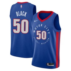 Detroit Pistons #50 Norman Black Jersey -MOTOR CITY DETROIT. MICHIGAN 2020-2021 City