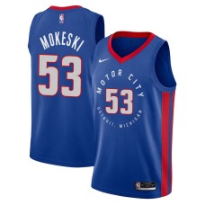 Detroit Pistons #53 Paul Mokeski Jersey -MOTOR CITY DETROIT. MICHIGAN 2020-2021 City
