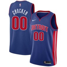 Detroit Pistons #00 Dillard Crocker Jersey -Blue