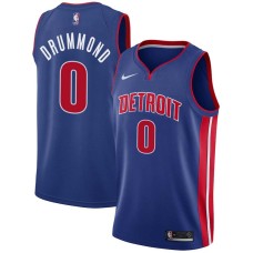 Detroit Pistons #0 Andre Drummond Jersey -Blue