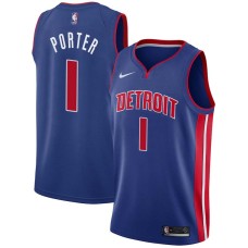 Detroit Pistons #1 Kevin Porter Jersey -Blue