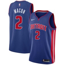 Detroit Pistons #2 Mark Macon Jersey -Blue