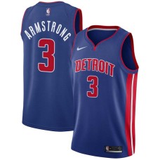 Detroit Pistons #3 Curly Armstrong Jersey -Blue