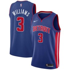 Detroit Pistons #3 Shawne Williams Jersey -Blue