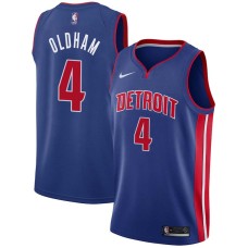 Detroit Pistons #4 John Oldham Jersey -Blue