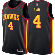 Atlanta Hawks #4 Acie Law Jersey -Black