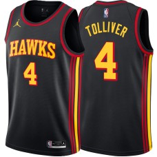 Atlanta Hawks #4 Anthony Tolliver Jersey -Black