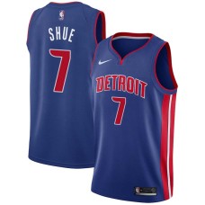 Detroit Pistons #7 Gene Shue Jersey -Blue