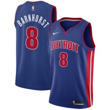 Detroit Pistons #8 Leo Barnhorst Jersey -Blue